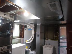 newly installed duct and ventilation