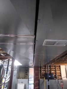close up of newly installed ducts/ventilation