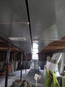 close up of newly installed ducts/ventilation