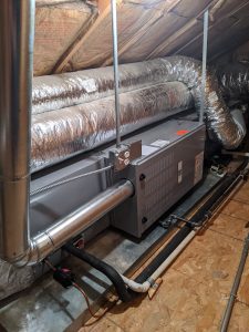 furnace & ductwork in attic