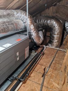 Furnace and Ductwork in Attic